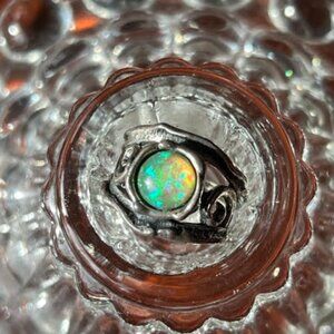 Faux Opal .925 Sterling Ring